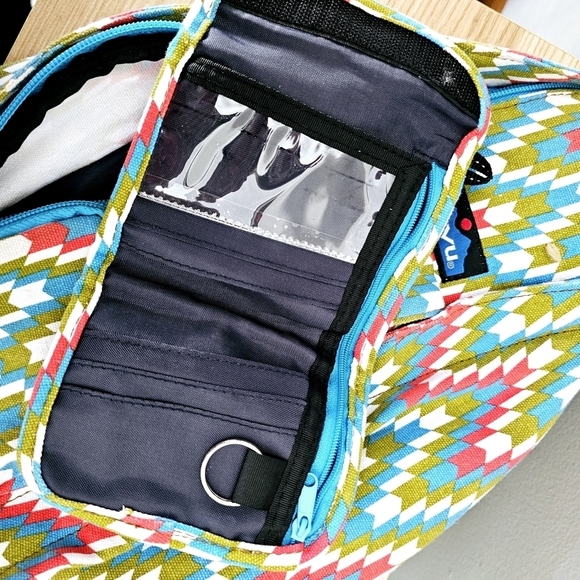 KAVU Aztec sling backpack and matching wallet canvas print bag main image 4